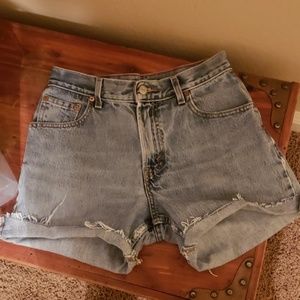 Levi's Relaxed Tapered High-Waisted Cutoff Shorts